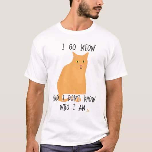 Ich gehe Meow Funny Cat Cartoon Spaß T-Shirt (Vorderseite)