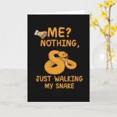 Ich gehe nur zu Fuß zu meinem Schlange-Zitat Karte (Gelbe Blume)