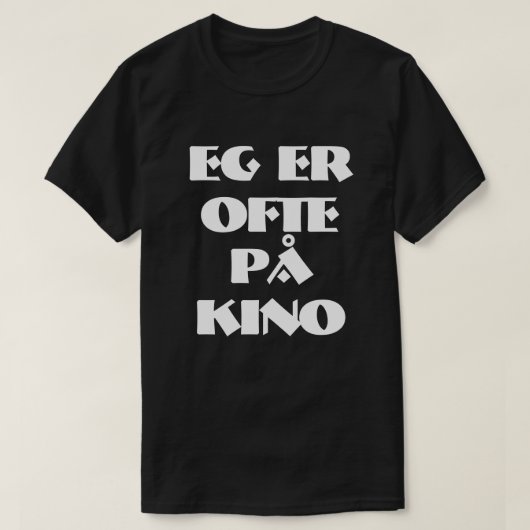 Ich gehe oft ins norwegische Schwarz Kino T-Shirt (Design vorne)