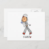 Ich gehe postkarte (Vorne/Hinten)