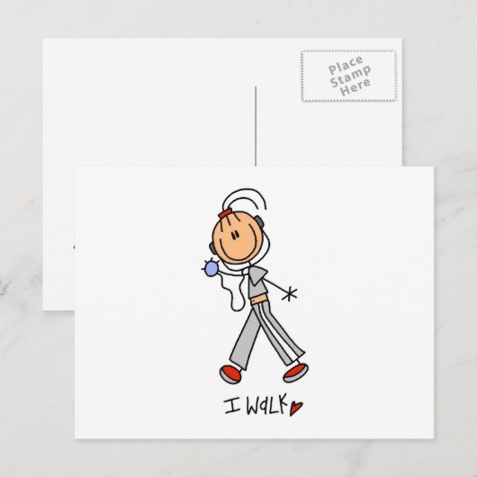 Ich gehe postkarte (Vorne/Hinten)