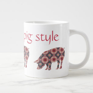 Ich gehe Schweinestyle Jumbo-Tasse