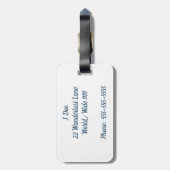 Ich gehe überall hin mit Ihrem Gepäckanhänger (Rückseite vertikal)