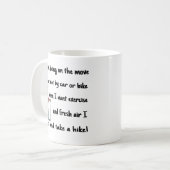 Ich gehe und mache einen Wanderfreund Kaffeetasse (Vorderseite Links)