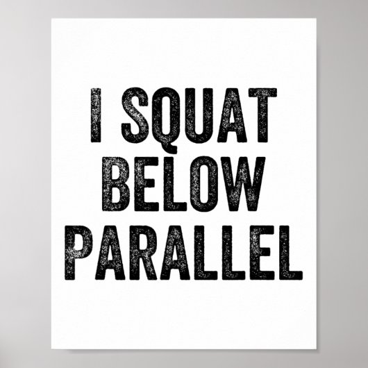 Ich gehe unter Parallel Gym Gewichtheber Bodybuild Poster (Vorne)