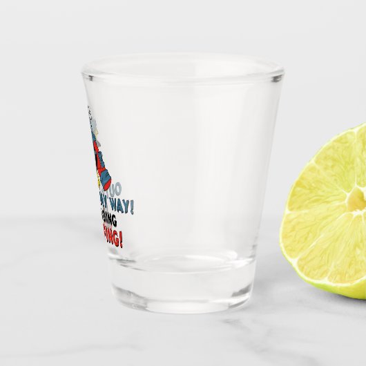 Ich gehe weg, zum Golfen Schnapsglas (Rechts)