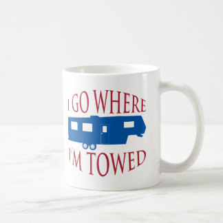 Ich gehe, wohin ich geschleppte Tasse bin
