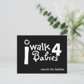 Ich gehe zu Fuß für Babys Postkarte (Stehend Vorderseite)
