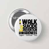 Ich gehe zu Fuß, um das Bewusstsein für Suizidpräv Button (Vorne & Hinten)