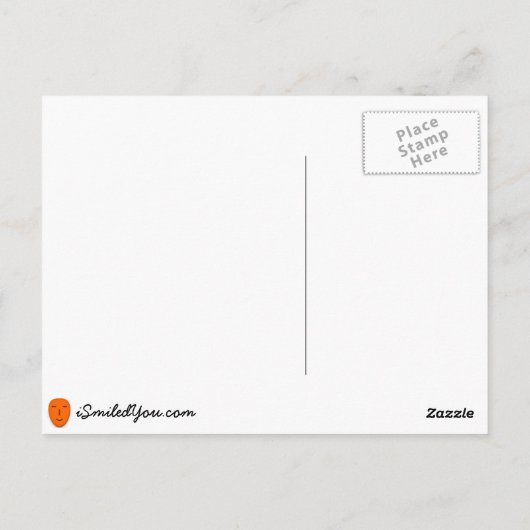 Ich gehe zu Jim - Sende ein Lächeln - Funny Postca Postkarte (Rückseite)