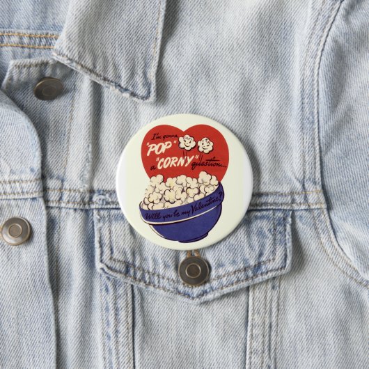 Ich gehe zum Pop ein blöder Fragevalentine-Knopf Button (Beispiel)