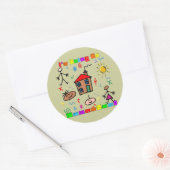 Ich gehe zur Vorschule Runder Aufkleber (Umschlag)