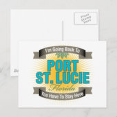 Ich gehe zurück nach Port St. Lucie Postkarte (Vorne/Hinten)
