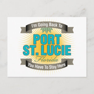 Ich gehe zurück nach Port St. Lucie Postkarte