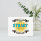 Ich gehe zurück zum Stuart Postkarte (Stehend Vorderseite)