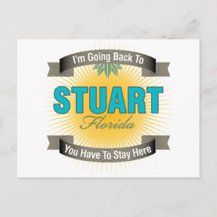 Ich gehe zurück zum Stuart Postkarte
