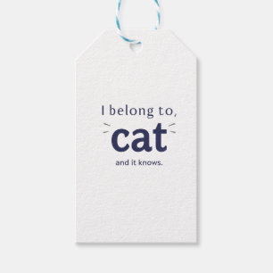Ich gehöre der Katze Geschenkanhänger