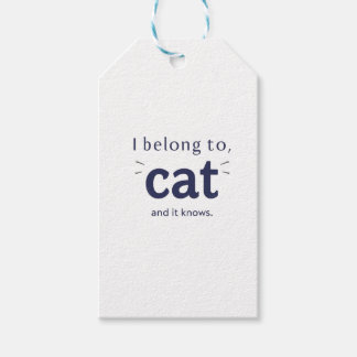 Ich gehöre der Katze Geschenkanhänger