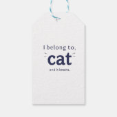Ich gehöre der Katze Geschenkanhänger (Rückseite)