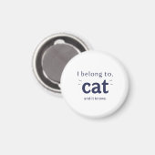 Ich gehöre der Katze Magnet (Vorderseite/Rückseite)