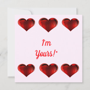 Ich gehöre Dir* Grußkarte zum Valentinstag Mitteilungskarte
