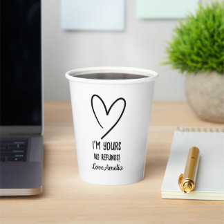 Ich gehöre Dir Kein Rückerstattung Valentinstag Ge Pappbecher