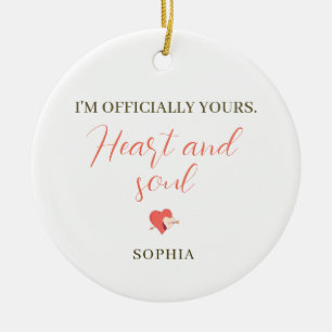 Ich gehöre dir mit Herz und Seele – Personalisiert Keramik Ornament