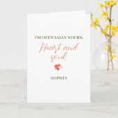 Ich gehöre dir mit Herz und Seele – Persönlich Karte (Gelbe Blume)