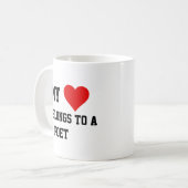 Ich gehöre einem Dichter Kaffeetasse (Vorderseite Links)