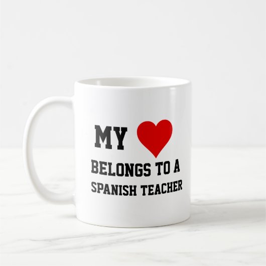 Ich gehöre einem spanischen Lehrer an Kaffeetasse (Links)