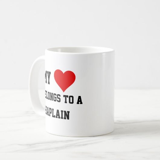 Ich gehöre einer Chaplain-Tasse an Kaffeetasse (Vorderseite Links)