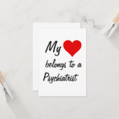 Ich gehöre einer Psychiatriserkarte an Karte (Vorderseite/Rückseite Beispiel)