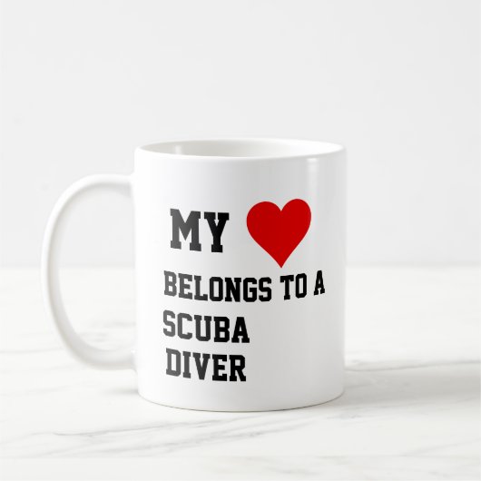 Ich gehöre einer Scuba Diver Tasse an (Links)