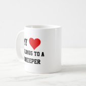 Ich gehöre einer Zookeeper-Tasse an Kaffeetasse (Vorderseite Links)