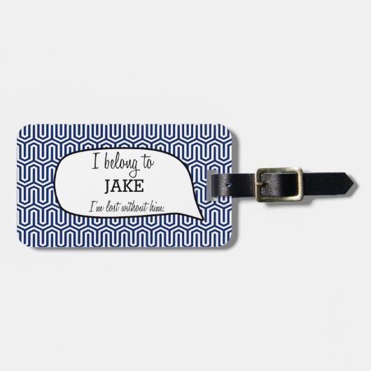 Ich gehöre gepäckanhänger (Vorderseite horizontal)