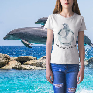 Ich gehöre in den Ozean Leert die Becken Delfin T-Shirt