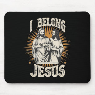 Ich gehöre Jesus Christliche Vintage Jesus Mousepad