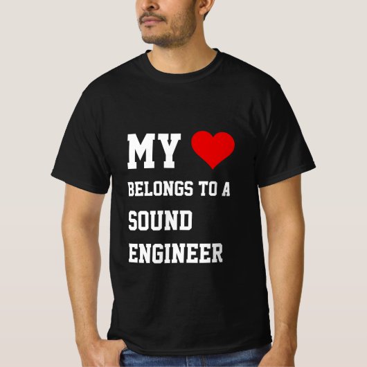 Ich gehöre zu einem Sound Engineer T - Shirt (Vorderseite)