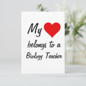 Ich gehöre zu einer Biologielehrerkarte Karte (Stehend Vorderseite)