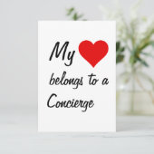 Ich gehöre zu einer Concierge-Karte Karte (Stehend Vorderseite)
