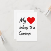Ich gehöre zu einer Concierge-Karte Karte (Vorderseite/Rückseite Beispiel)