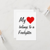 Ich gehöre zu einer Feuerwehrkarte Karte (Vorderseite/Rückseite Beispiel)