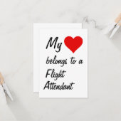 Ich gehöre zu einer Flugbegleiterkarte Karte (Vorderseite/Rückseite Beispiel)