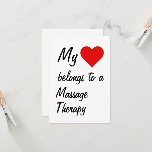 Ich gehöre zu einer Massagetherapiekarte Karte (Vorderseite/Rückseite Beispiel)