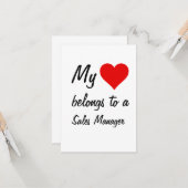 Ich gehöre zu einer Sales Manager-Karte Karte (Vorderseite/Rückseite Beispiel)