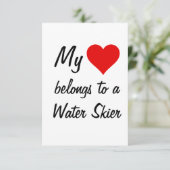 Ich gehöre zu einer Wasserski-Karte Karte (Stehend Vorderseite)