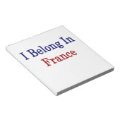 Ich gehöre zu Frankreich Notizblock (angewinkelt)
