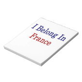 Ich gehöre zu Frankreich Notizblock (Rotiert)