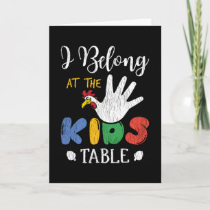Ich gehöre zum Kindertisch Lustiges Thanksgiving-G Karte