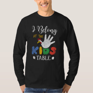Ich gehöre zum Kindertisch Lustiges Thanksgiving-G T-Shirt